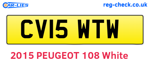 CV15WTW are the vehicle registration plates.