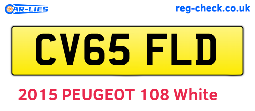 CV65FLD are the vehicle registration plates.