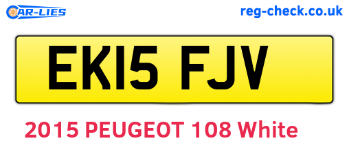 EK15FJV are the vehicle registration plates.
