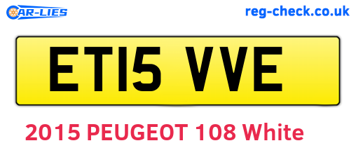 ET15VVE are the vehicle registration plates.