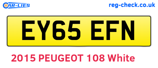 EY65EFN are the vehicle registration plates.