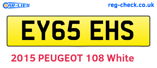 EY65EHS are the vehicle registration plates.