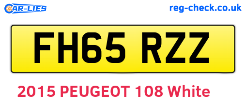 FH65RZZ are the vehicle registration plates.