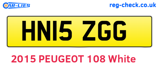 HN15ZGG are the vehicle registration plates.
