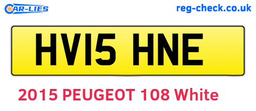 HV15HNE are the vehicle registration plates.