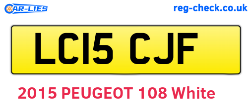LC15CJF are the vehicle registration plates.