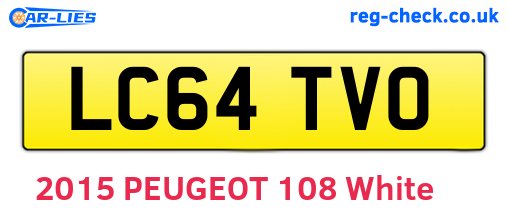 LC64TVO are the vehicle registration plates.