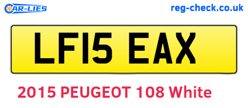 LF15EAX are the vehicle registration plates.