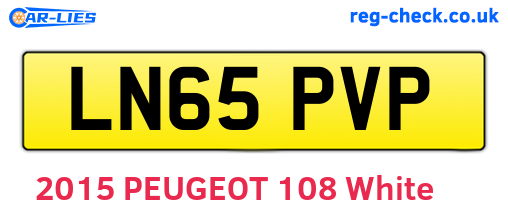 LN65PVP are the vehicle registration plates.