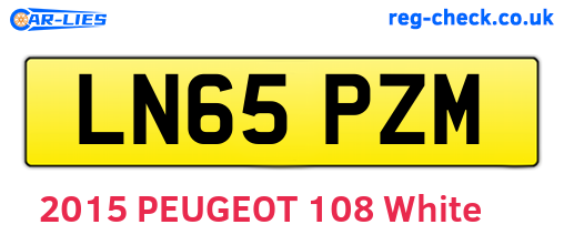 LN65PZM are the vehicle registration plates.