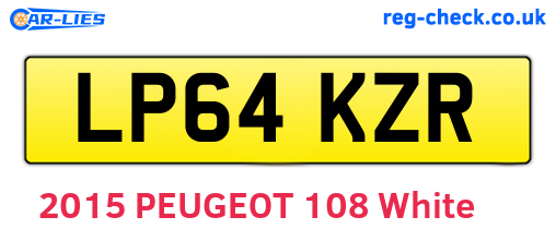 LP64KZR are the vehicle registration plates.