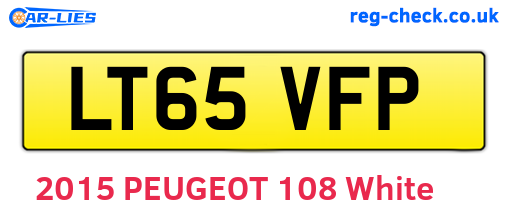 LT65VFP are the vehicle registration plates.