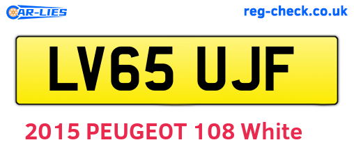 LV65UJF are the vehicle registration plates.