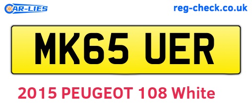 MK65UER are the vehicle registration plates.