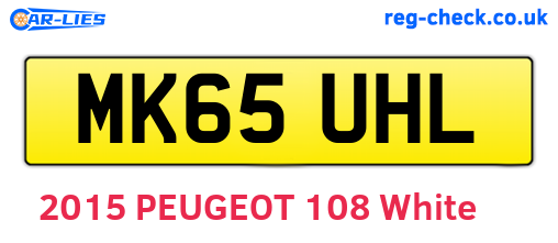 MK65UHL are the vehicle registration plates.