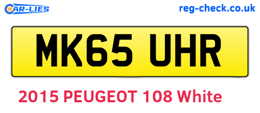 MK65UHR are the vehicle registration plates.