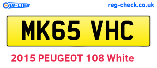 MK65VHC are the vehicle registration plates.