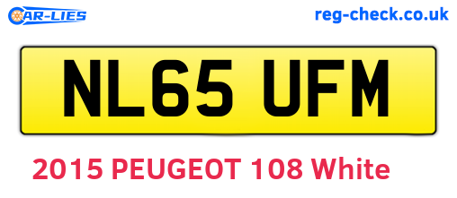 NL65UFM are the vehicle registration plates.