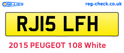 RJ15LFH are the vehicle registration plates.