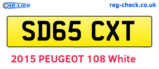 SD65CXT are the vehicle registration plates.