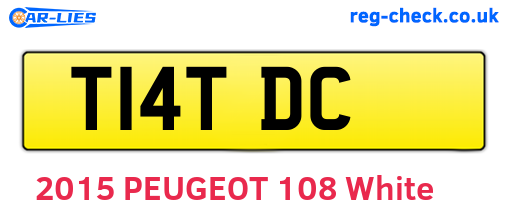 T14TDC are the vehicle registration plates.