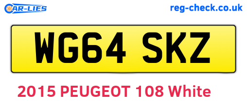 WG64SKZ are the vehicle registration plates.