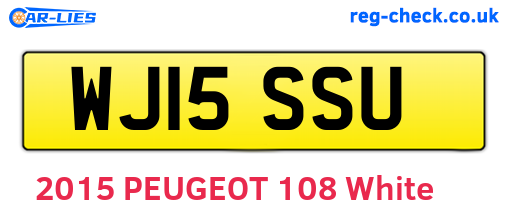 WJ15SSU are the vehicle registration plates.