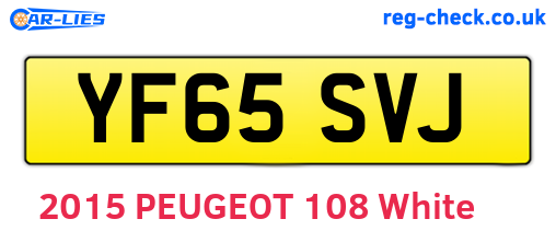 YF65SVJ are the vehicle registration plates.