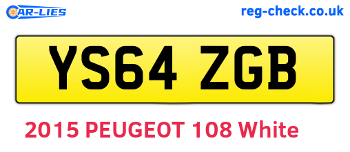 YS64ZGB are the vehicle registration plates.