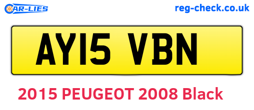 AY15VBN are the vehicle registration plates.