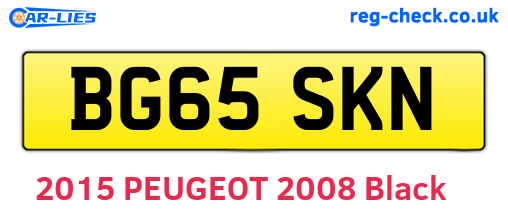 BG65SKN are the vehicle registration plates.