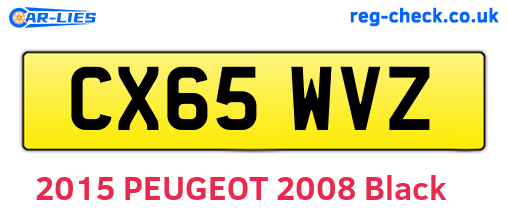 CX65WVZ are the vehicle registration plates.