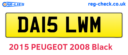 DA15LWM are the vehicle registration plates.