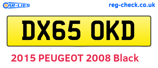 DX65OKD are the vehicle registration plates.