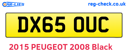 DX65OUC are the vehicle registration plates.