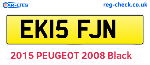 EK15FJN are the vehicle registration plates.