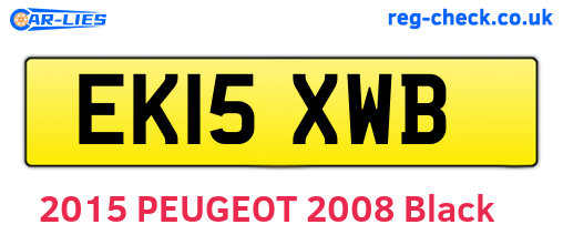 EK15XWB are the vehicle registration plates.