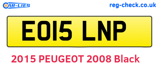 EO15LNP are the vehicle registration plates.