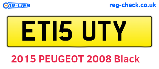 ET15UTY are the vehicle registration plates.