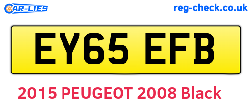 EY65EFB are the vehicle registration plates.