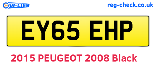 EY65EHP are the vehicle registration plates.