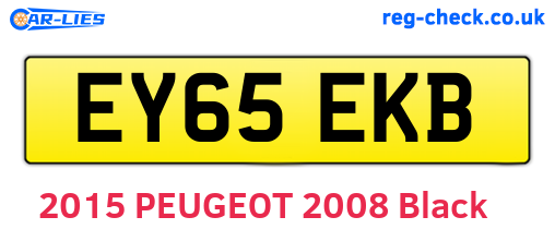EY65EKB are the vehicle registration plates.