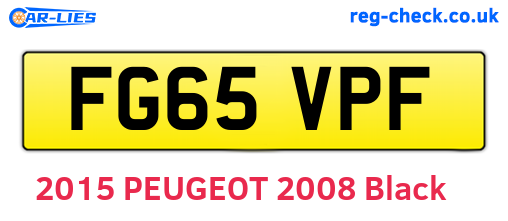 FG65VPF are the vehicle registration plates.