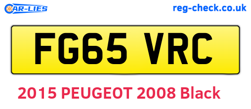 FG65VRC are the vehicle registration plates.