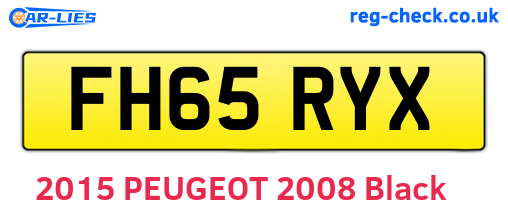 FH65RYX are the vehicle registration plates.