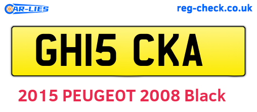 GH15CKA are the vehicle registration plates.