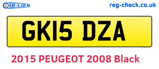 GK15DZA are the vehicle registration plates.