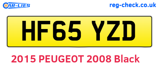 HF65YZD are the vehicle registration plates.
