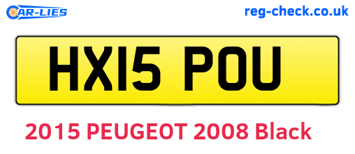 HX15POU are the vehicle registration plates.