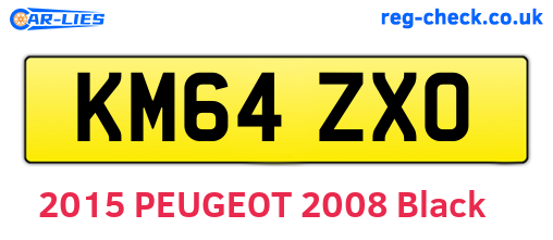 KM64ZXO are the vehicle registration plates.